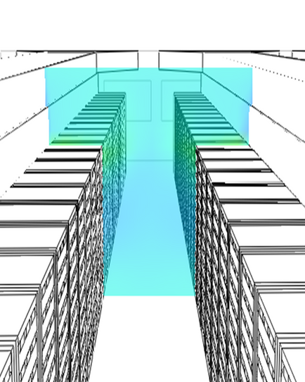 a 3d rendering of the inside of a building