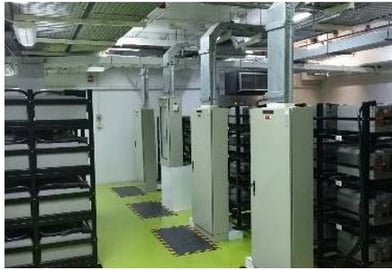 a large room with lots of shelves and racks