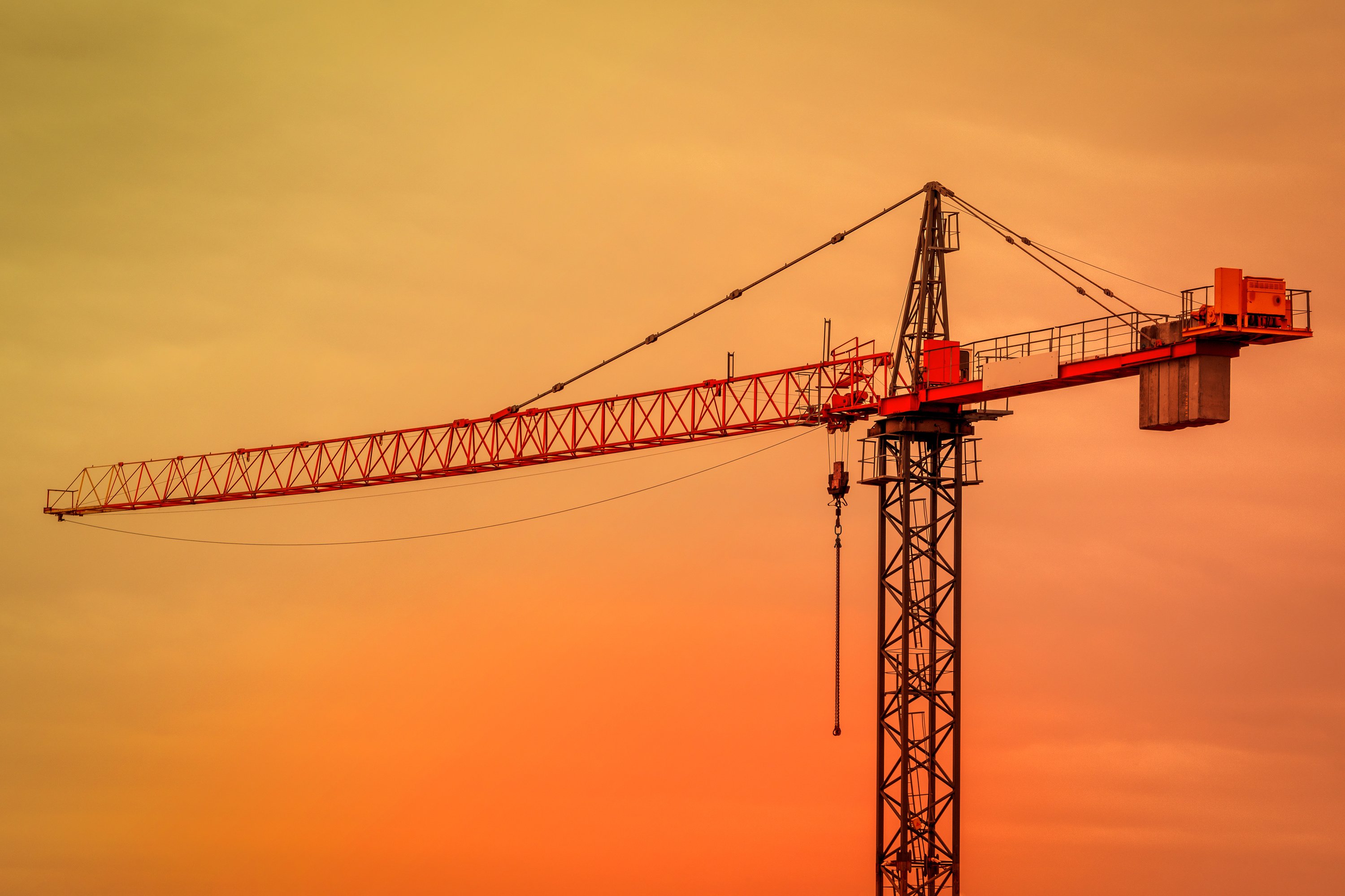 Tower Crane on a Building Construction Site